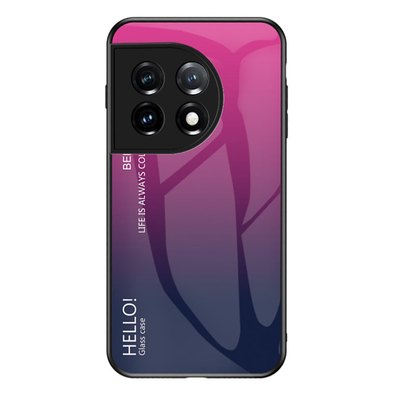 For OnePlus 11 5G Gradient Color Phone Case Anti-Scratch Tempered Glass PC Back TPU Frame Hybrid Cover For OnePlus 11 5G Gradient Color Phone Case Anti-Scratch Tempered Glass PC Back TPU Frame Hybrid Cover